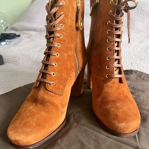 Car Shoe Lace-up ankle suede Boots size 40